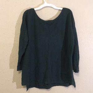 Ribbed sweater forest green